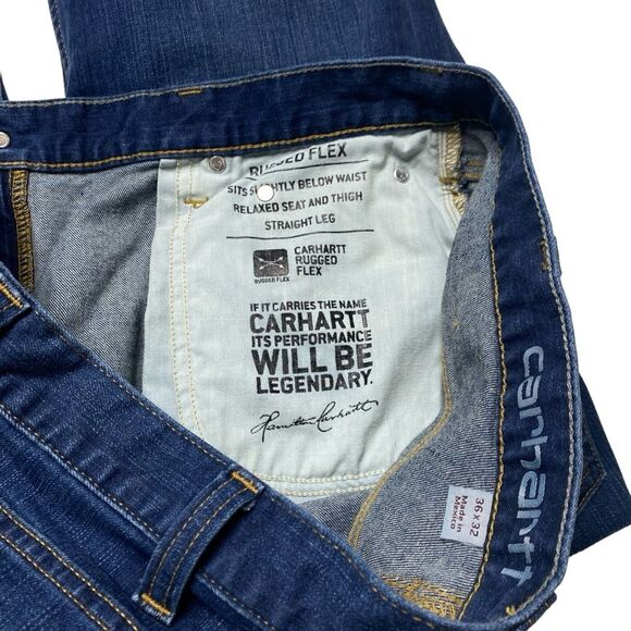 Carhartt Rugged Flex Relaxed Fit Men’s Jeans Sz 36x32 Excellent Condition - Picture 7 of 9